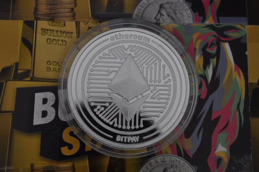 1oz Silver Round | Ethereum Design | .999 Fine Silver | Cryptocurrency Collectible Bullion