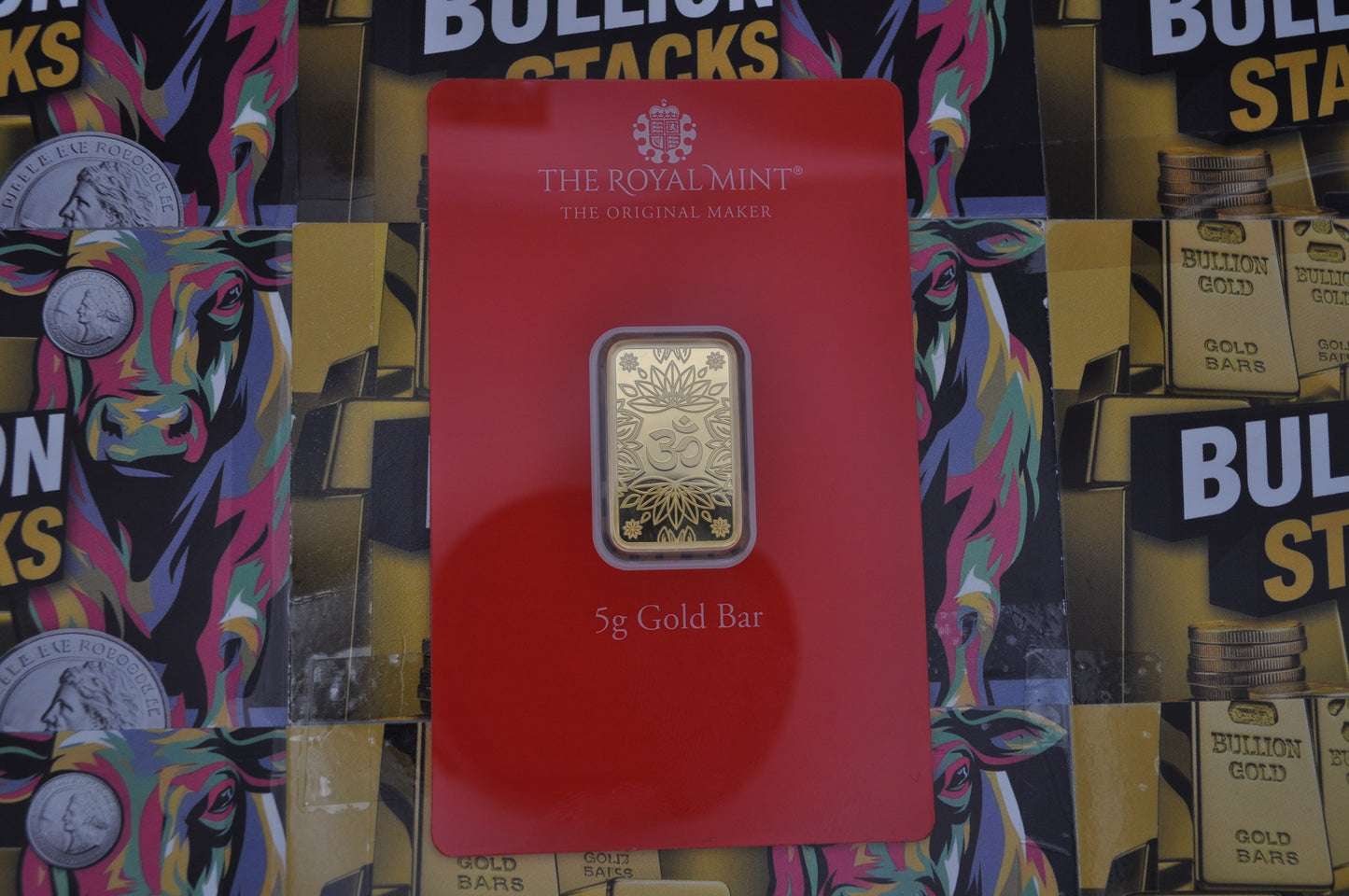 Royal Mint 5g Gold Bar – Om Edition | .9999 Fine Gold | Sealed Assay Sleeve