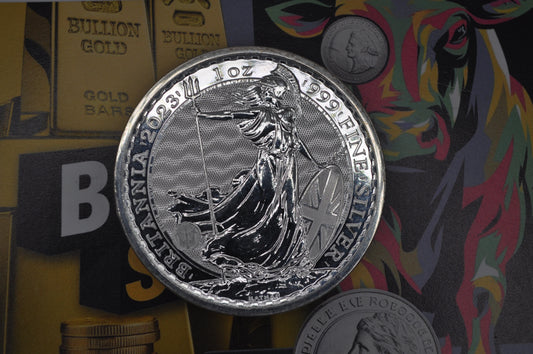 2023 1oz Silver Britannia | Queen Elizabeth II | .999 Fine Silver | In Capsule