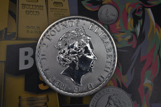 2023 1oz Silver Britannia | Queen Elizabeth II | .999 Fine Silver | In Capsule