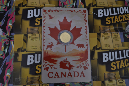 2025 Niue Maple Leaf | 1/1000th oz .9999 Fine Gold Coin | In Collectible Card
