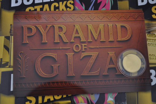 2025 Niue Pyramid of Giza | 1/1000th oz .9999 Fine Gold Coin | 50 Cents | In Collectible Card