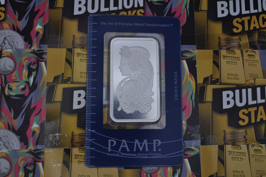 1oz PAMP Lady Fortuna Silver Bar – In Assay Packaging