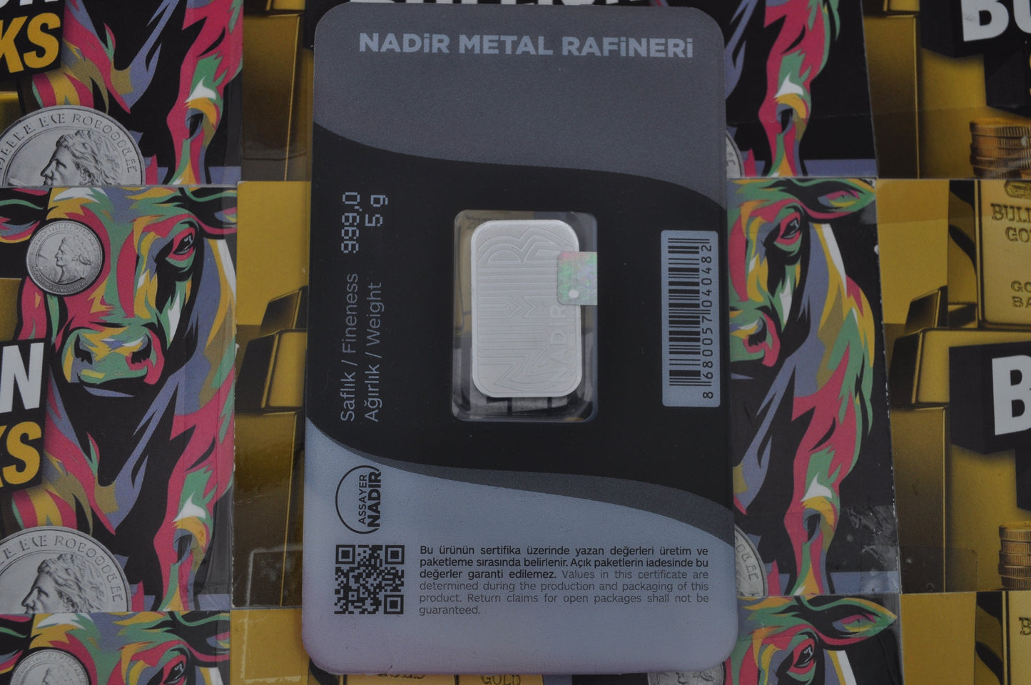 Nadir 5g Silver Bar | .999 Fine Silver | Sealed Assay Card