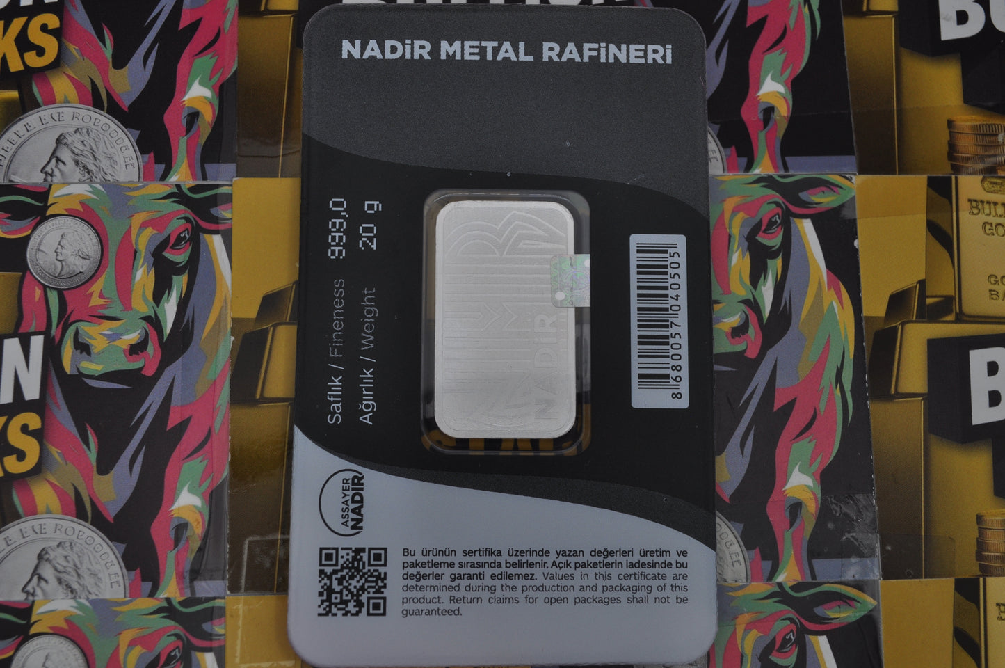 Nadir 20g Silver Bar | .999 Fine Silver | Sealed Assay Card