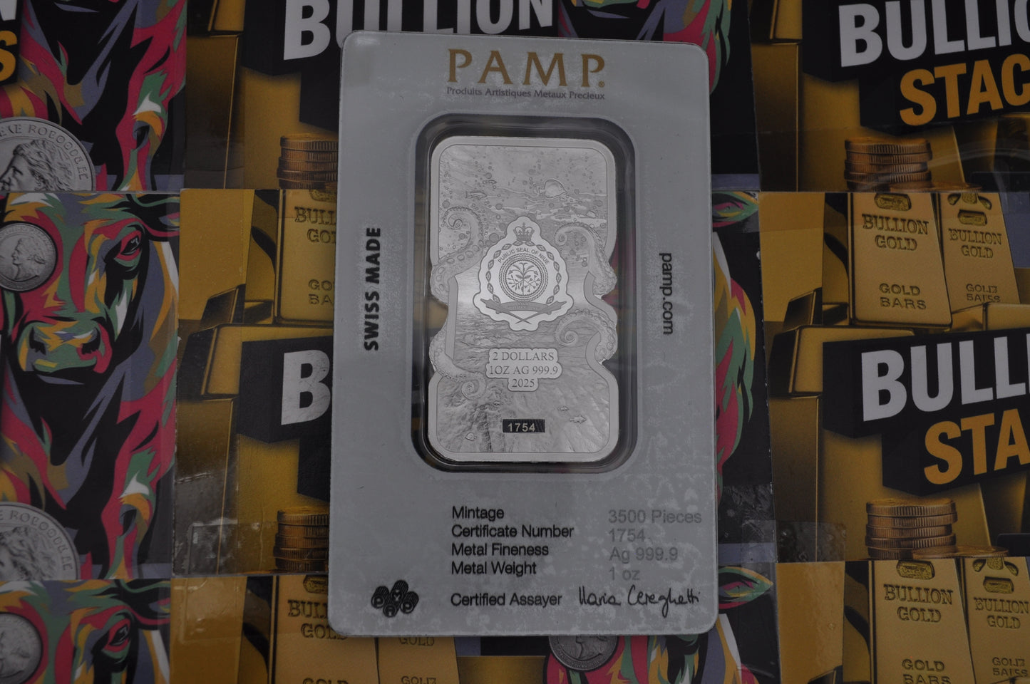 1oz PAMP Nature’s Grip Silver Bar – Limited Edition (Mintage: 3,500)