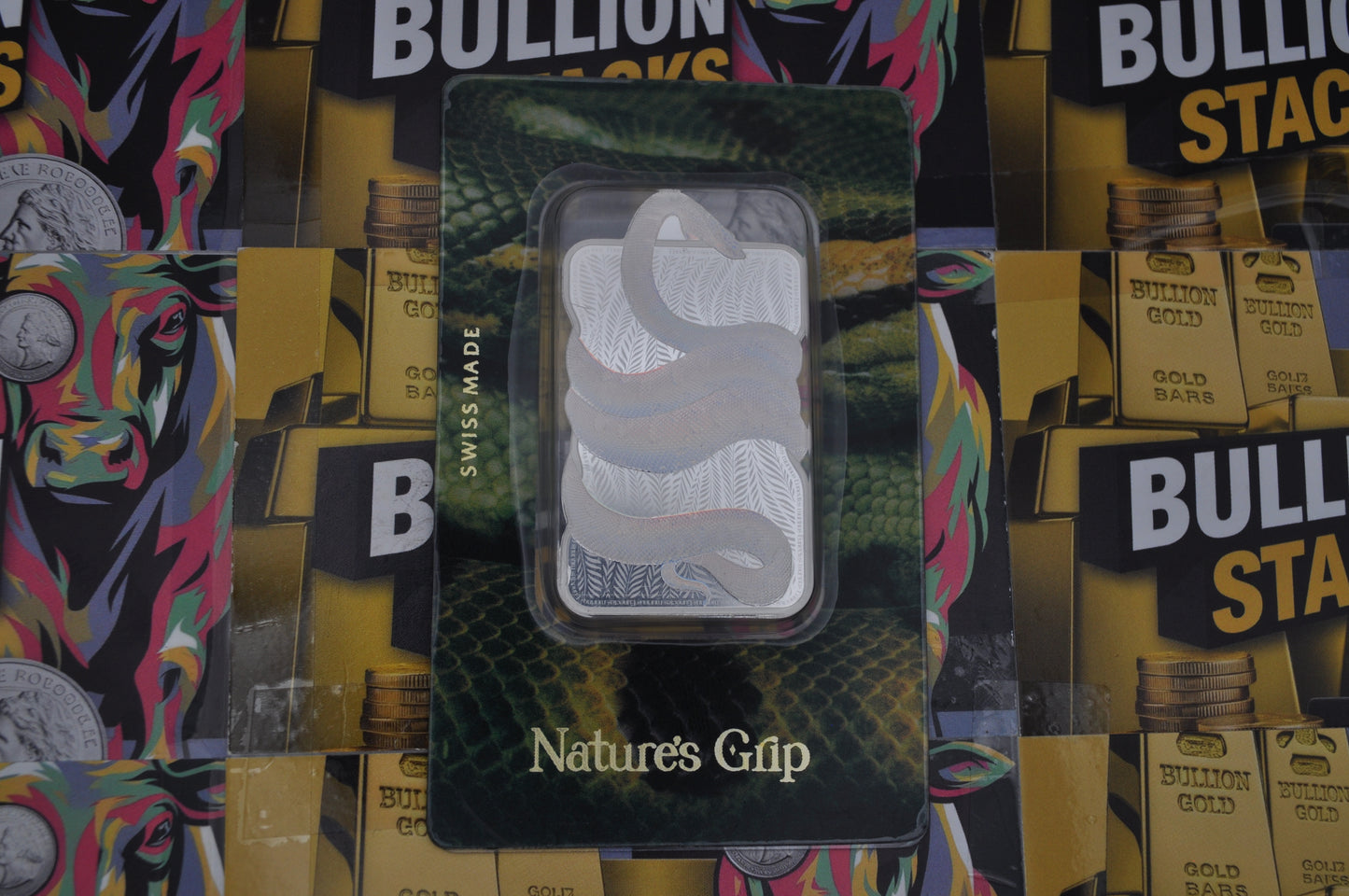 PAMP Nature’s Grip – Green Anaconda 1oz Silver Bar | .999 Fine Silver | Legal Tender
