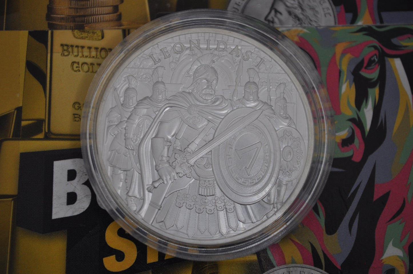 1oz Legendary Warriors: Leonidas Silver Coin | .999 Fine Silver | Warrior Series | Limited Collectible