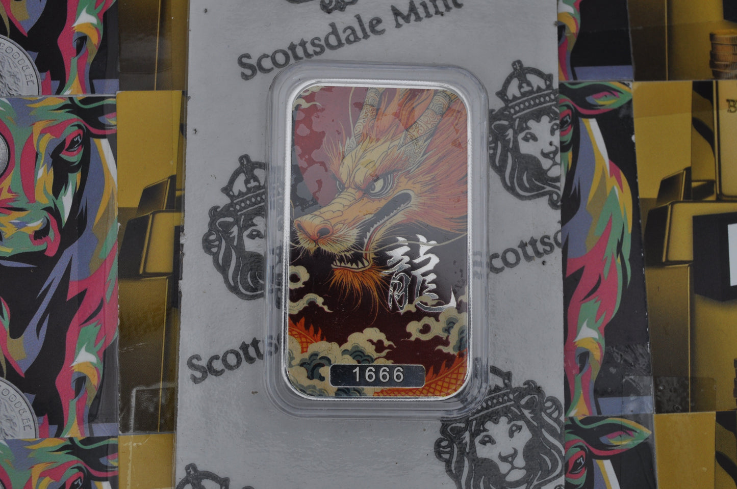 2025 1oz Silver Dragon Bar | Kuángyǐng | Scottsdale Mint | .999 Fine Silver | OMP
