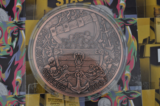 Captain Blackheart 5oz Antiqued Copper Round | New in Capsule | Pirate-Themed Collectible