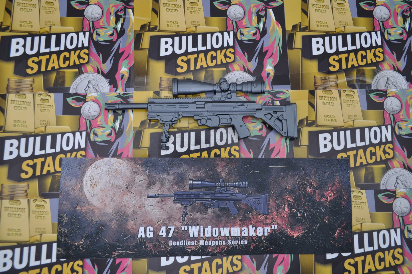Mint of MK AG 47 Widowmaker | Deadliest Weapons Series | 2oz Obsidian Black Silver | Limited to 333