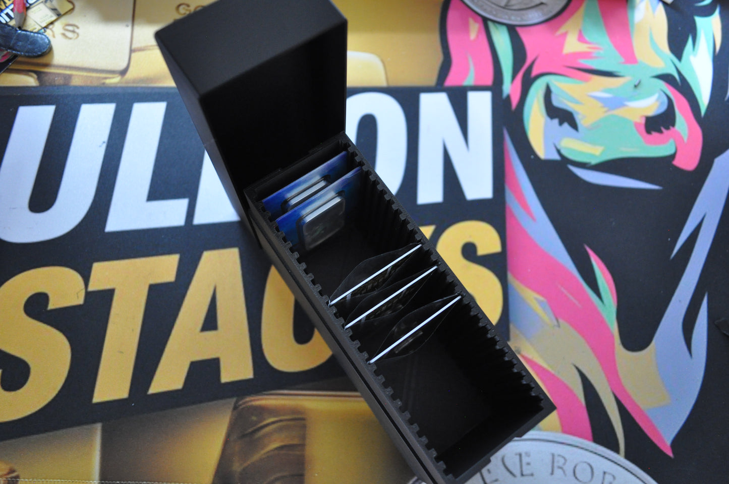 Bullion Stacks Carded Bullion Storage Box | Fits 25 Carded Bars Vertically