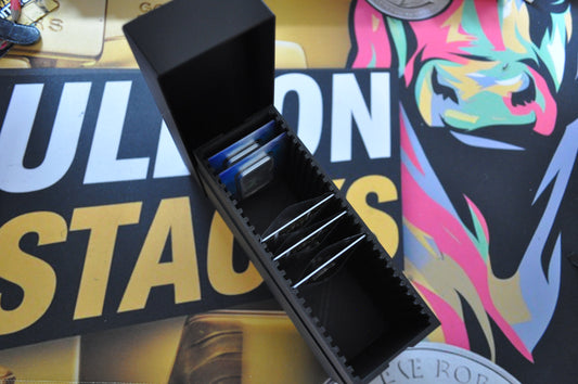 Bullion Stacks Carded Bullion Storage Box | Fits 25 Carded Bars Vertically