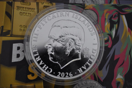 2026 Pitcairn Islands 1oz Silver HMS Bounty Round