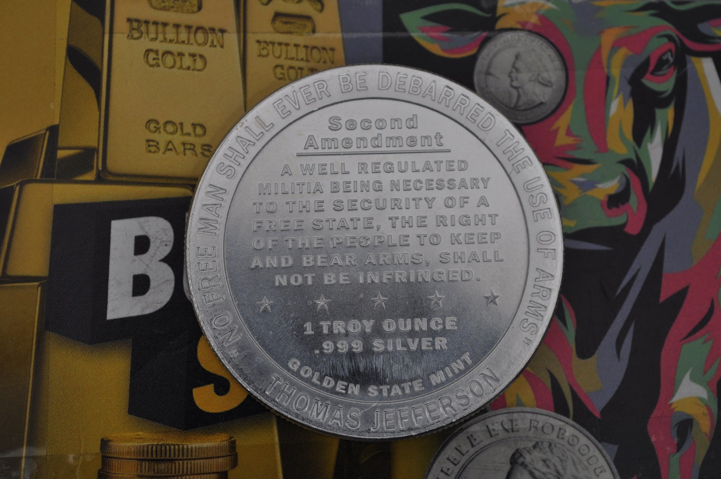 1oz Silver Round – Constitutional Right to Bear Arms | .999 Fine Silver | Second Amendment Design