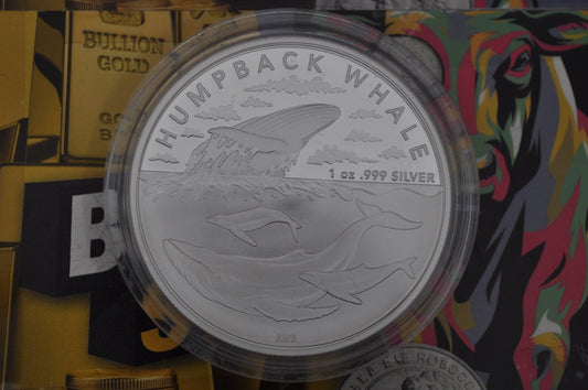 2023 Humpback Whale – Australian Antarctic Territory 1oz Silver Bullion Coin | .999 Fine | Limited Mintage 25,000
