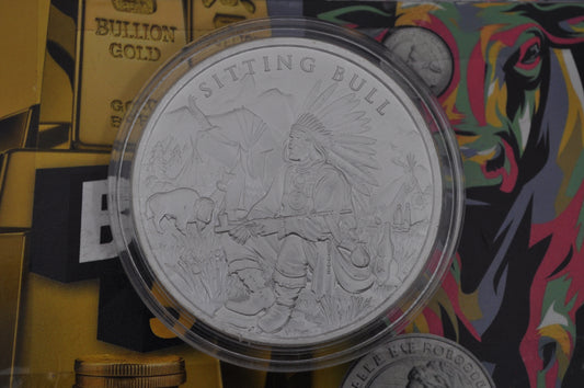 1oz Silver Sitting Bull Coin | Legendary Warriors Series | .999 Fine Silver