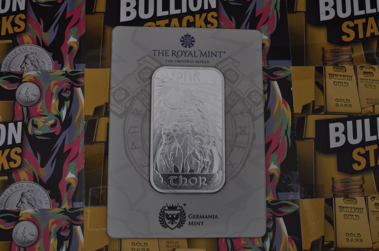 1oz Silver Bar – Thor | The Royal Mint x Germania Mint | .9999 Fine Silver | Assay Card