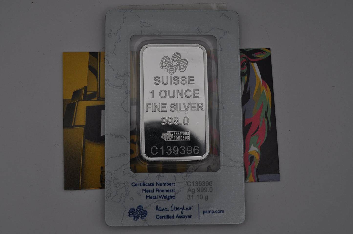 1oz PAMP Lady Fortuna Silver Bar β In Assay Packaging