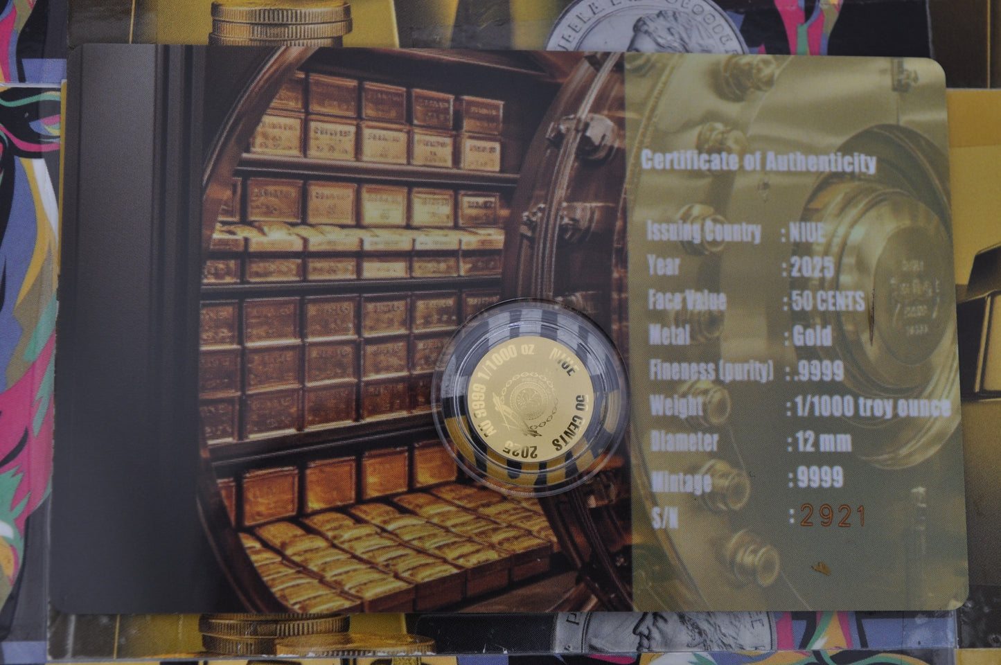 Niue 1/1000th oz Gold Coin – Bonnie & Clyde | .9999 Fine Gold | Limited Mintage of 9,999