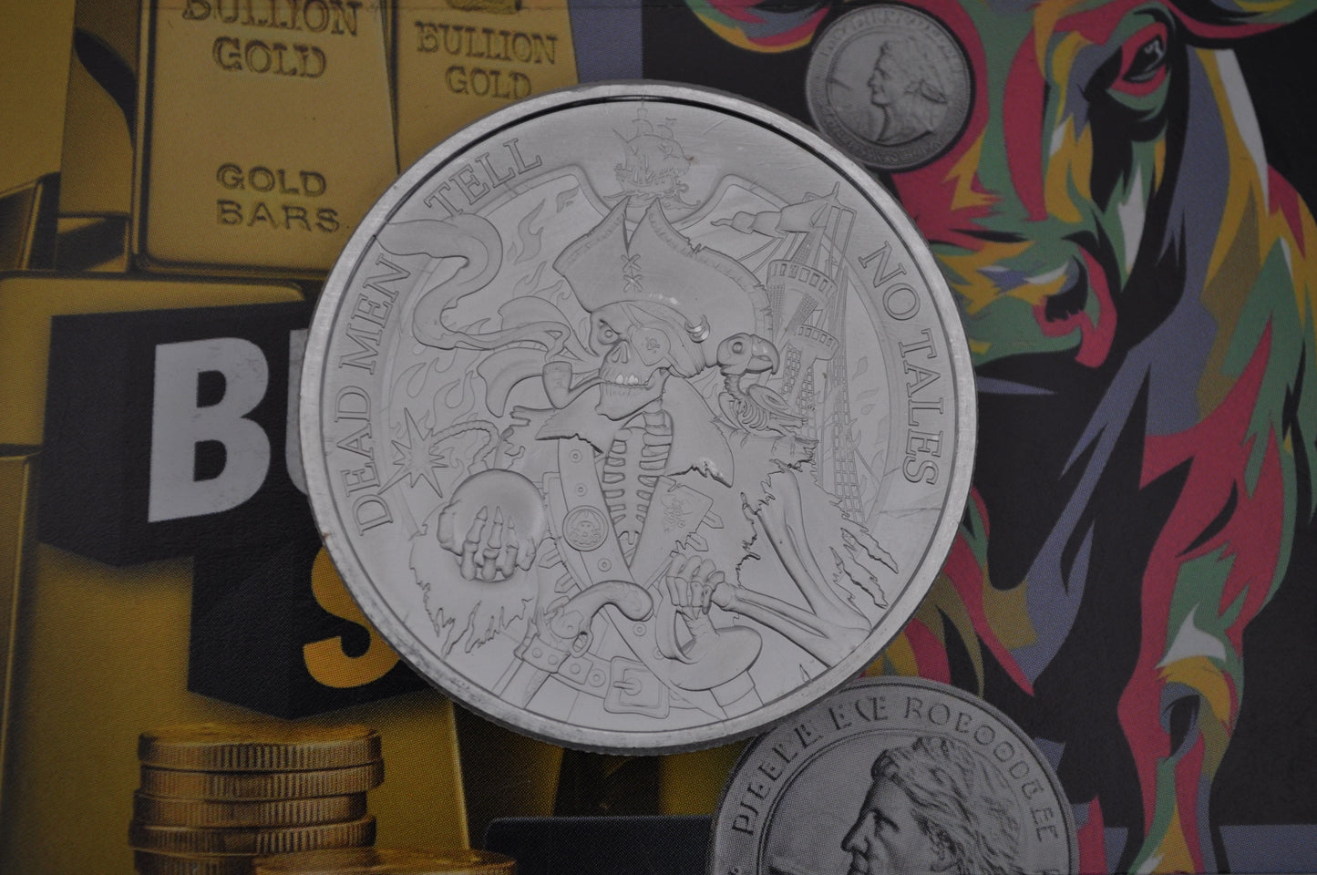 1oz Silver “Dead Men Tell No Tales” Bullion Coin – .999 Fine Silver