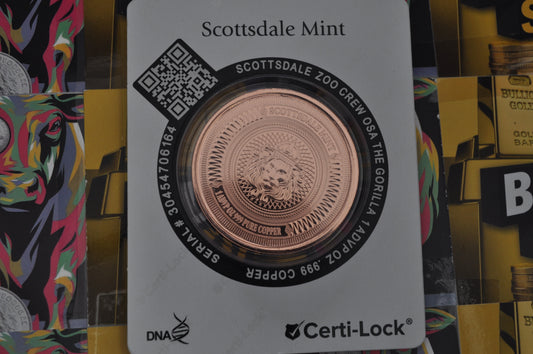 Scottsdale Crew Osa the Gorilla | Colorized Collectible | 1oz Pure Copper