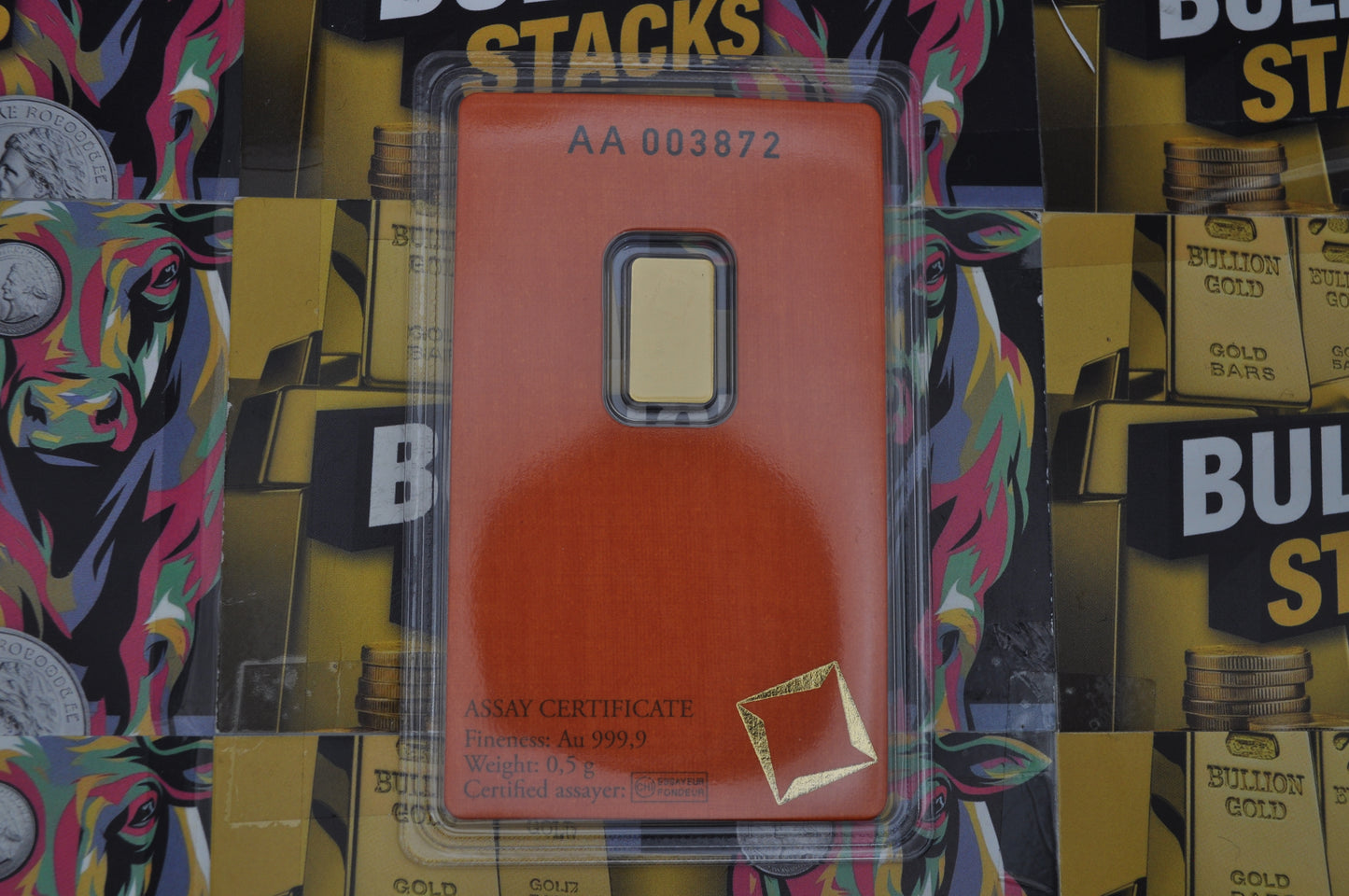 0.5g Valcambi Gold Bar | .9999 Fine Gold | Sealed Assay Card