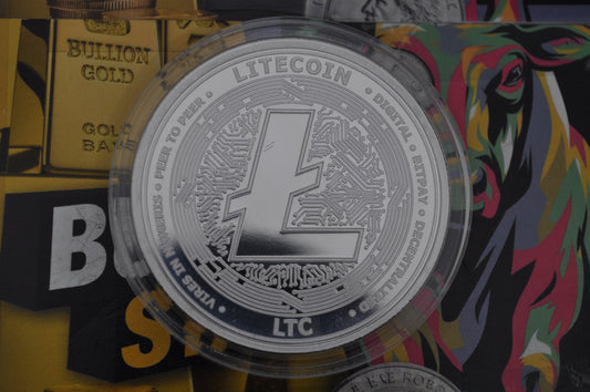 1oz Silver Round | Litecoin Design | .999 Fine Silver | Cryptocurrency Bullion Round