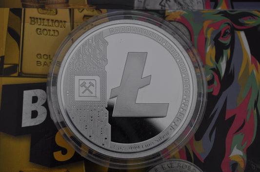 1oz Silver Round | Litecoin Design | .999 Fine Silver | Cryptocurrency Bullion Round