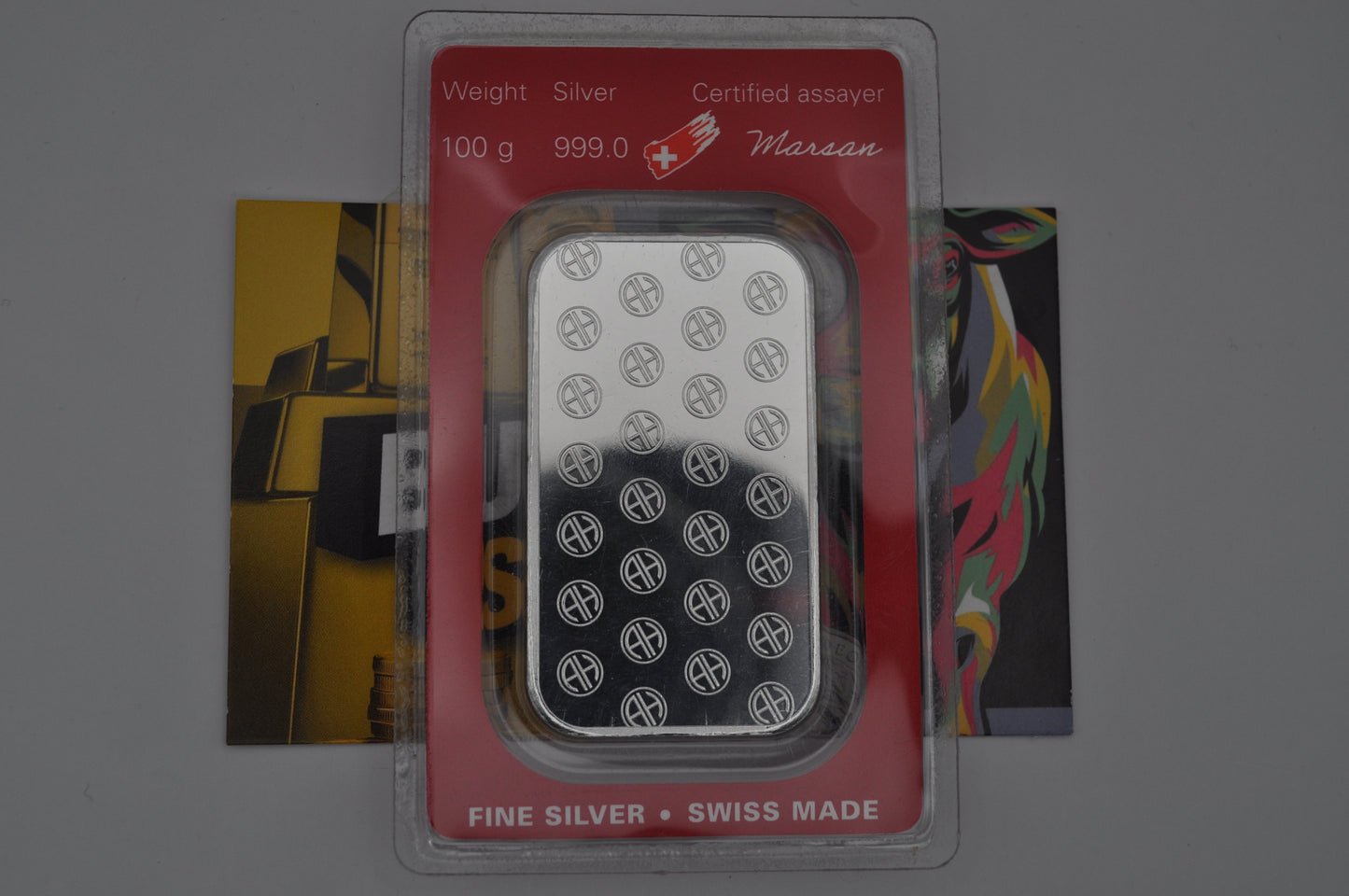 100g Argor-Heraeus Silver Bar – .999 Fine Silver (Sealed in Assay Card)