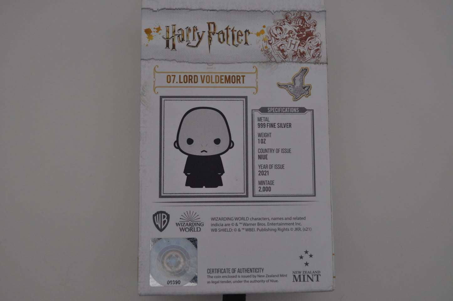 Niue 1oz Lord Voldemort Chibi Coin – .999 Fine Silver – Officially Licensed