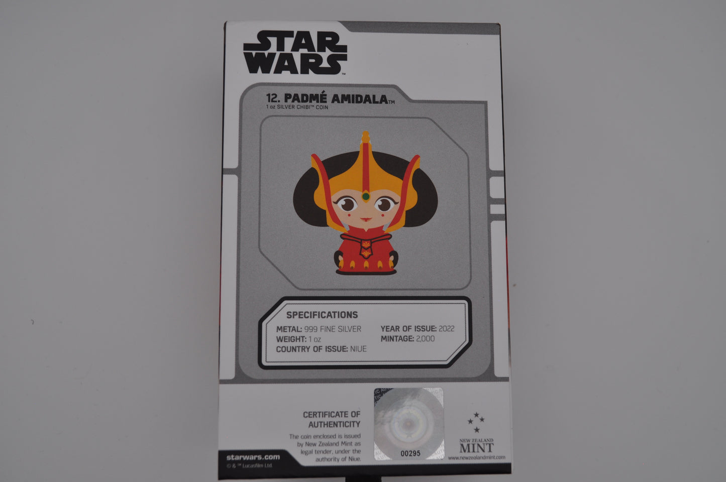 1oz Silver Star Wars™ Chibi® Coin – Padmé Amidala™ #12 | New Zealand Mint