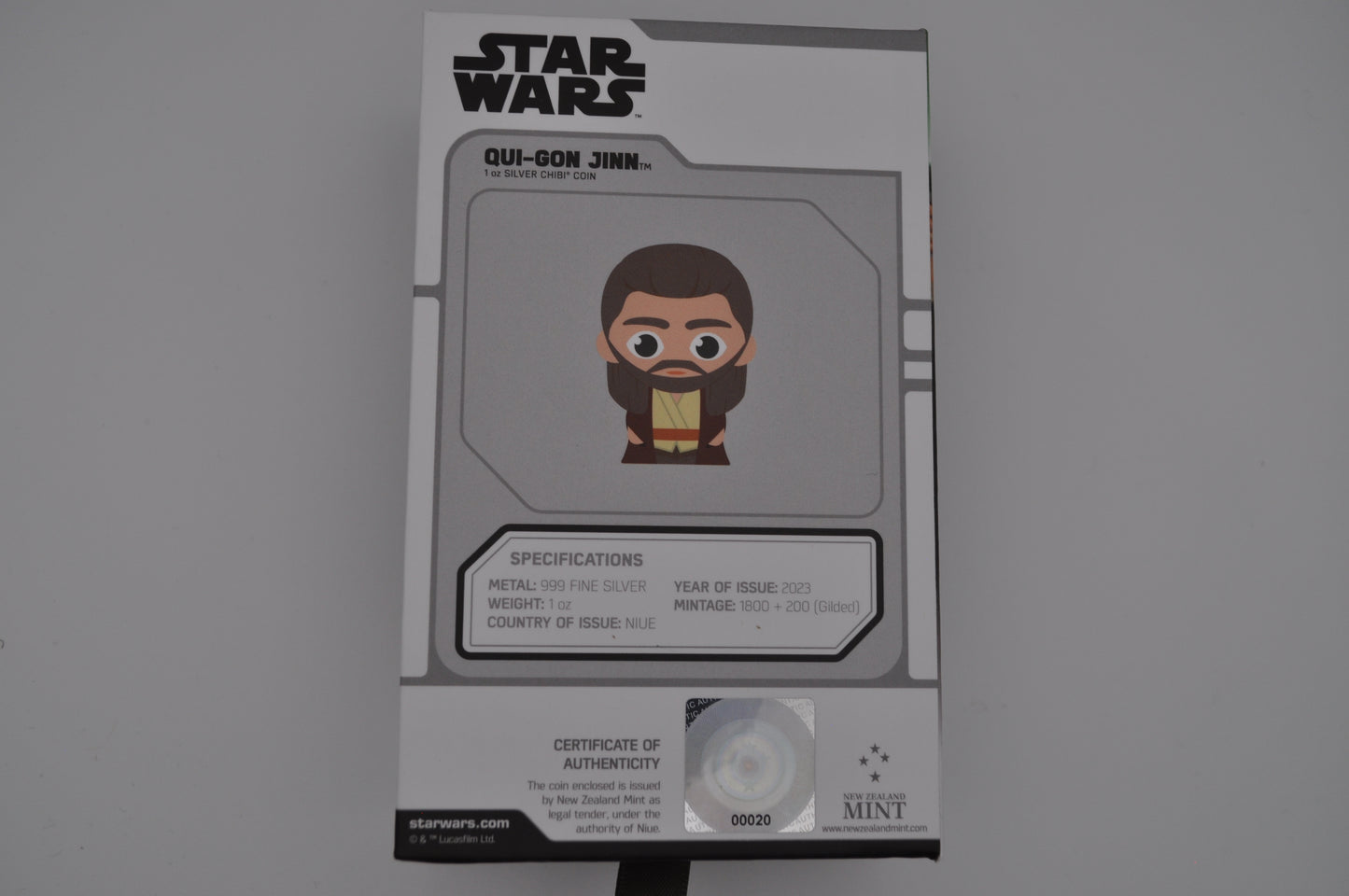 1oz Silver Star Wars™ Chibi® Coin – Qui-Gon Jinn™ (2023) | New Zealand Mint