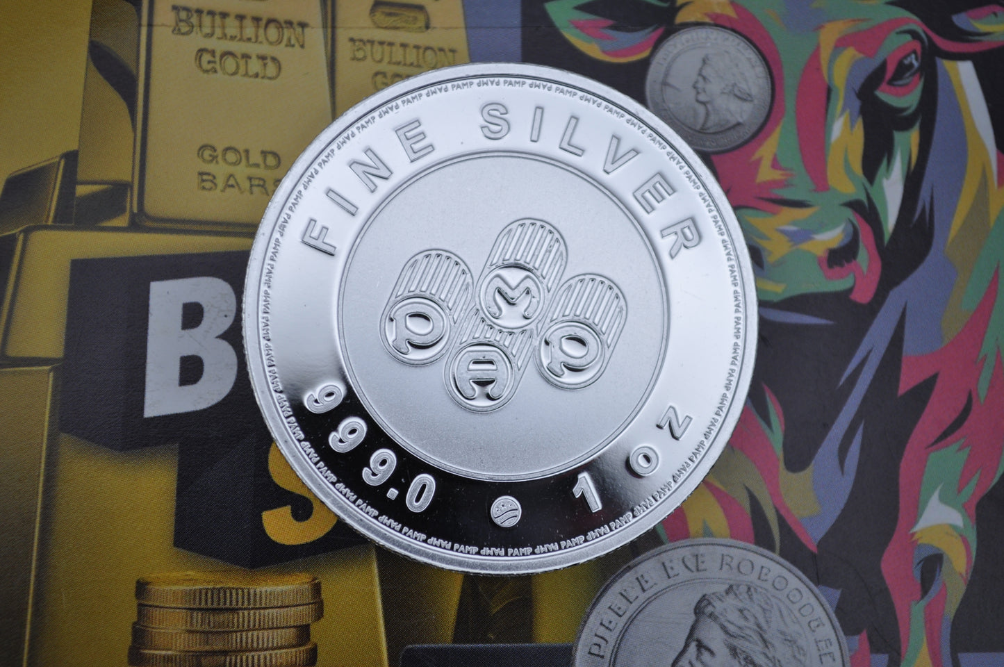 1oz Silver Round – PAMP Buffalo | .999 Fine Silver