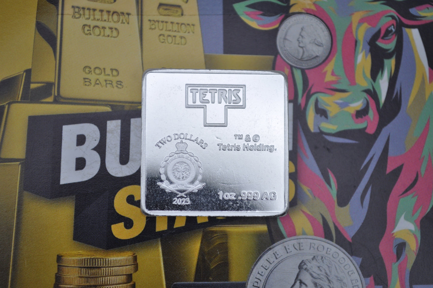2023 Tetris™ Niue 1oz Silver $2 Coin – O-Tetrimino Block | New Zealand Mint