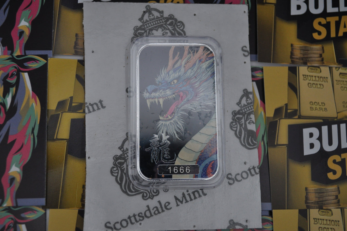 1oz Silver Dragon Bar “Jīng” – Scottsdale Mint | .999 Fine Silver | Sealed in OMP