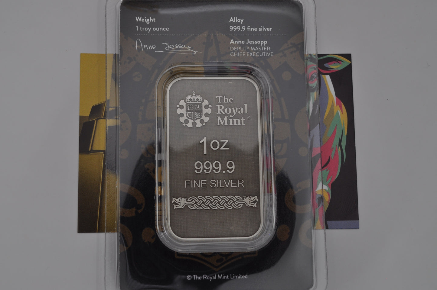 1oz Antiqued Silver Thor Bar | The Royal Mint Antiques Series | .999 Fine Silver | Limited Edition of 500 | In Assay