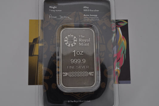 1oz Antiqued Silver Thor Bar | The Royal Mint Antiques Series | .999 Fine Silver | Limited Edition of 500 | In Assay