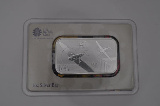 WWII Battle of Britain 1oz Silver Bullion Minted Bar In Sealed Assay Card