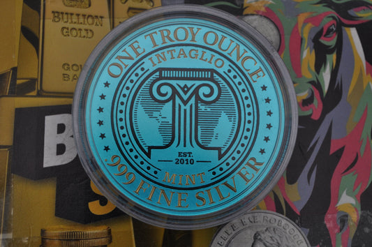 Intaglio Mint SCREAMING EAGLE – Battle Cry Edition (Space Blue) | 1oz .999 Fine Silver | Colorized Collectible