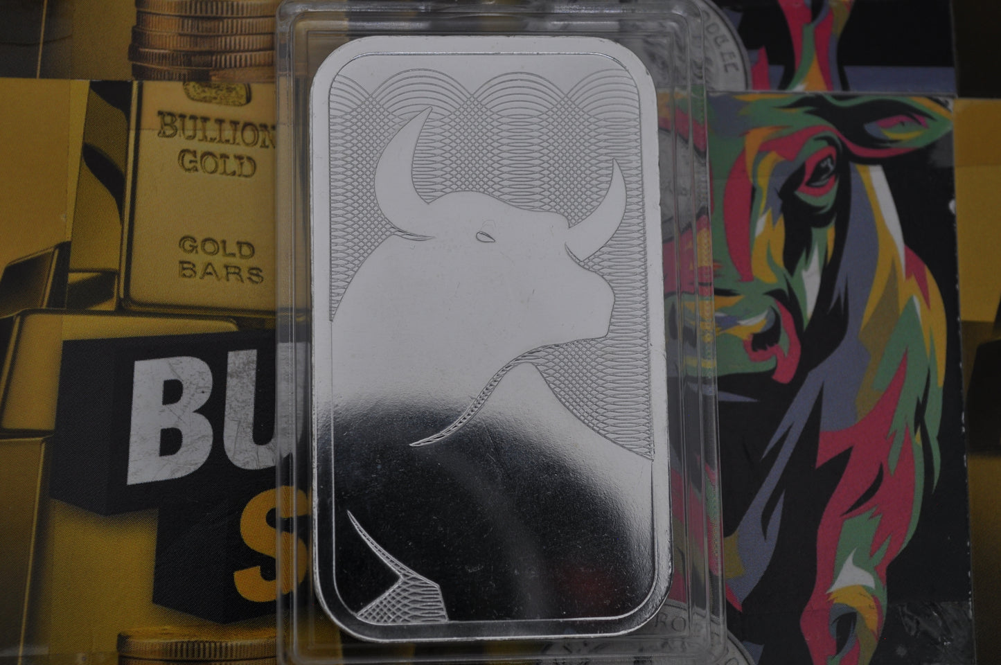 1oz Silver Bar | Wall Street Bull | .999 Fine Silver | Symbol of Strength & Prosperity