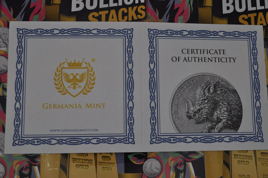 2025 Germania Beasts: Gullinbursti – 2 x 1oz Silver Bullion Coin Set | .9999 Fine Silver | In Infinity Capsule | Germania Mint