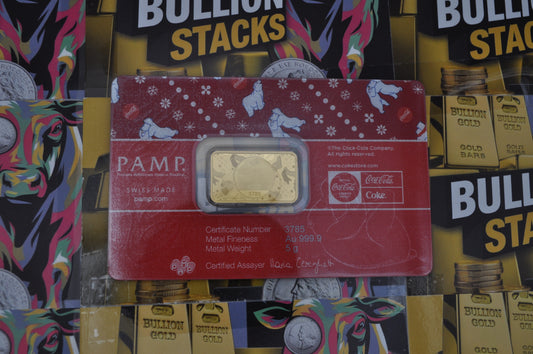 5g Gold Bar – PAMP Suisse x Coca-Cola® | .9999 Fine Gold | Officially Licensed | Sealed Assay