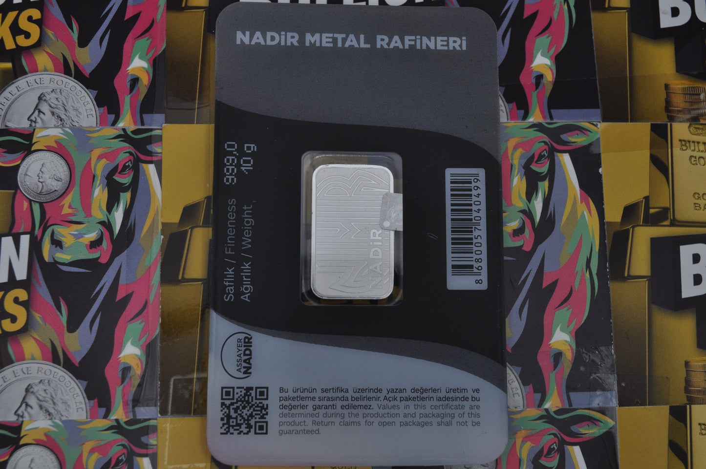 Nadir 10g Silver Bar | .999 Fine Silver | Sealed Assay Card