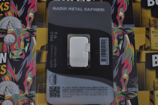 Nadir 10g Silver Bar | .999 Fine Silver | Sealed Assay Card