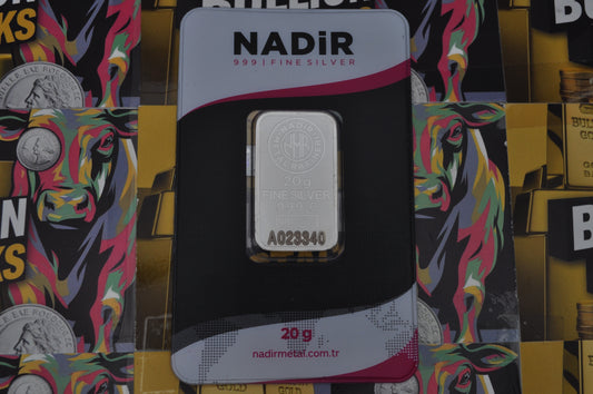 Nadir 20g Silver Bar | .999 Fine Silver | Sealed Assay Card