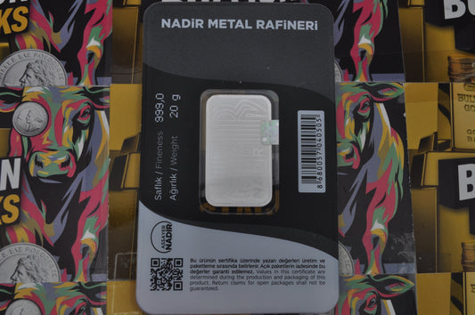 Nadir 20g Silver Bar | .999 Fine Silver | Sealed Assay Card