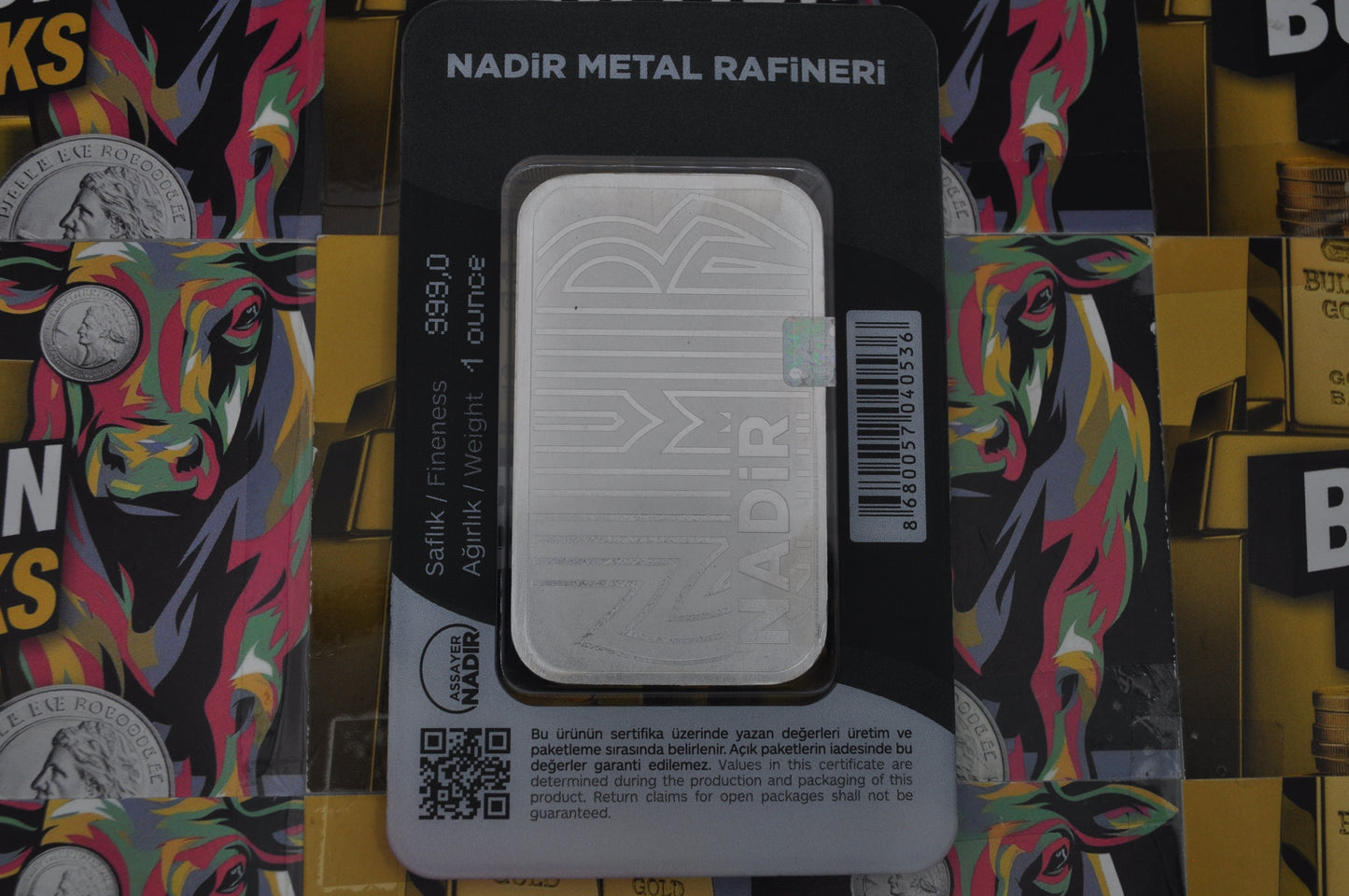Nadir 1oz Silver Bar | .999 Fine Silver | Sealed Assay Card