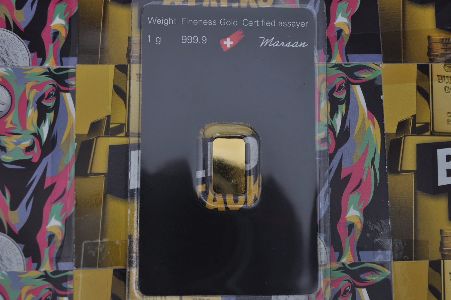 1g Gold Bar | Argor-Heraeus | .9999 Fine Gold | Sealed Assay Card | Switzerland