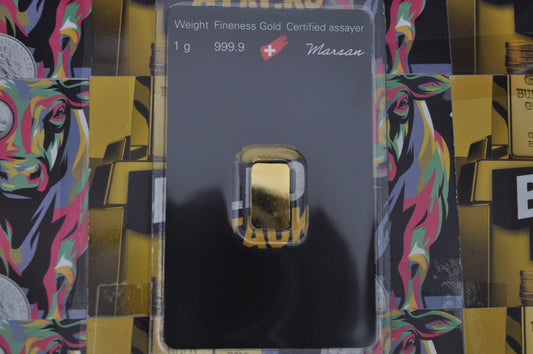 1g Gold Bar | Argor-Heraeus | .9999 Fine Gold | Sealed Assay Card | Switzerland